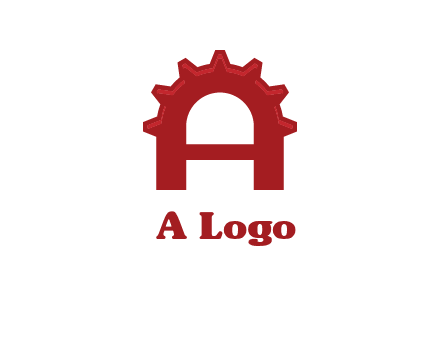 gear incorporate with letter A logo