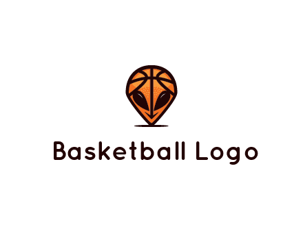 alien with a basketball head logo