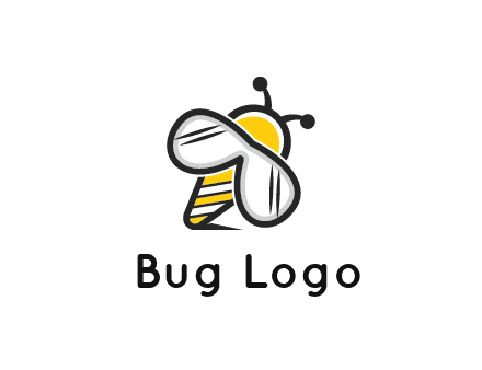 honeybee logo with glasses as wings