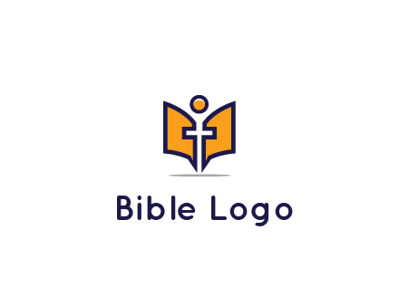 spirituality logo with Christian religious symbols like the Bible and cross