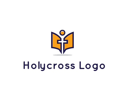 spirituality logo with Christian religious symbols like the Bible and cross