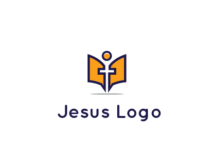 spirituality logo with Christian religious symbols like the Bible and cross