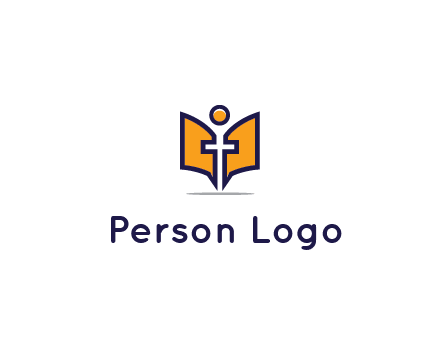 spirituality logo with Christian religious symbols like the Bible and cross