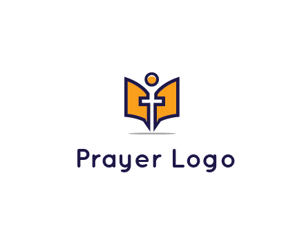 spirituality logo with Christian religious symbols like the Bible and cross