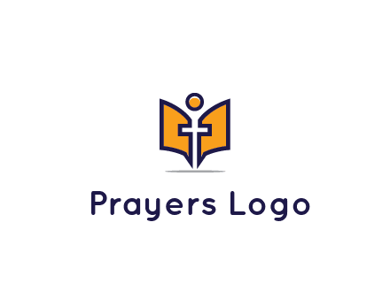 spirituality logo with Christian religious symbols like the Bible and cross