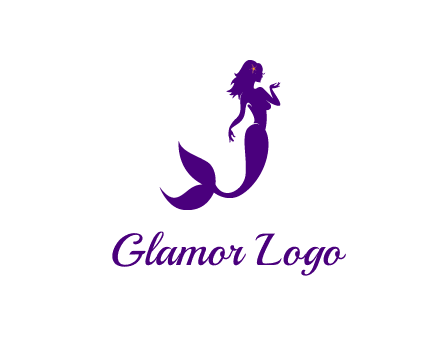 glamorous mermaid for a beauty logo