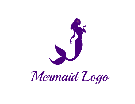 glamorous mermaid for a beauty logo