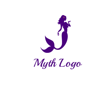 glamorous mermaid for a beauty logo