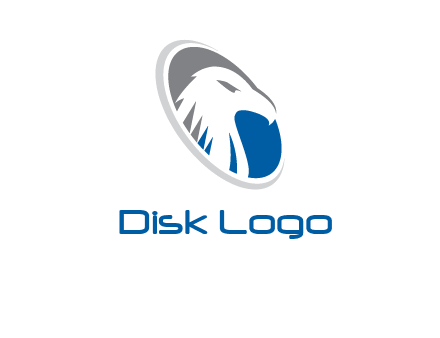 hawk in swoosh oval animal logo