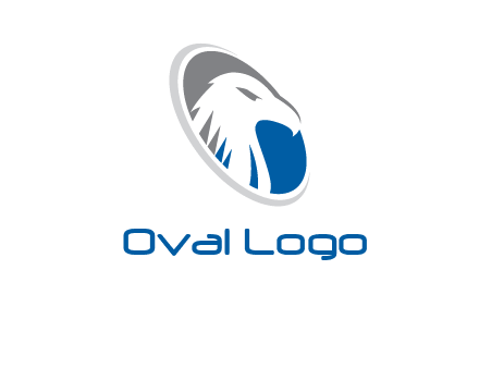 hawk in swoosh oval animal logo