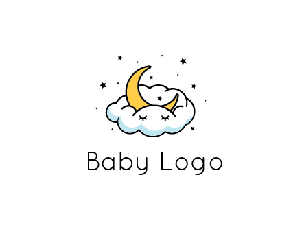 nursery furniture logo showing the moon and cloud napping