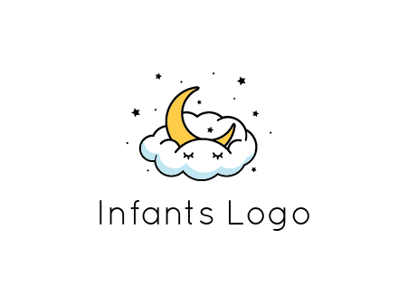 nursery furniture logo showing the moon and cloud napping