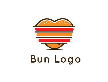 heart shaped burger logo