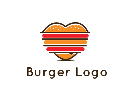 heart shaped burger logo