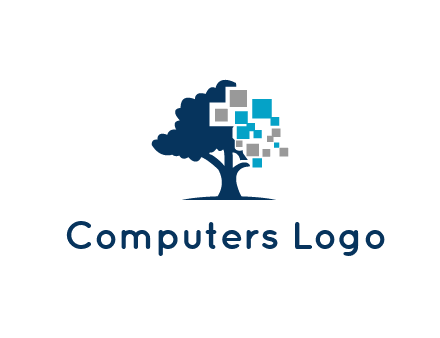 pixels and tree logo