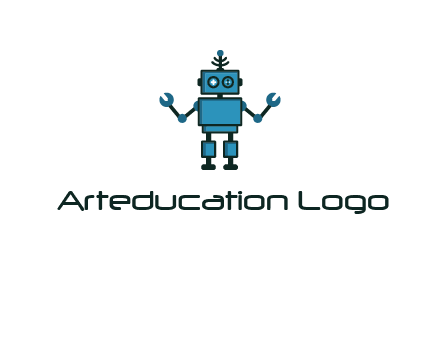 artificial intelligence or technology logo showcasing a robot