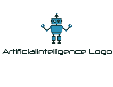 artificial intelligence or technology logo showcasing a robot