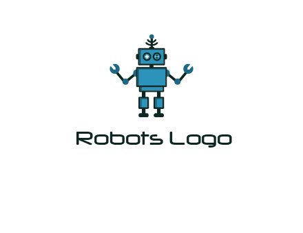 artificial intelligence or technology logo showcasing a robot