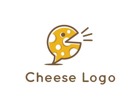 chat or speech bubble made of cheese logo