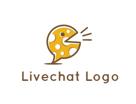 chat or speech bubble made of cheese logo