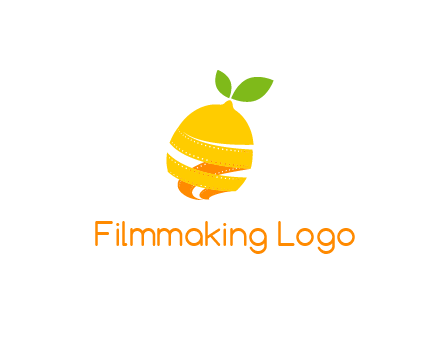 lemon unraveling into film negative logo