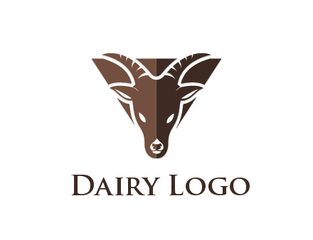 triangular logo of a goat