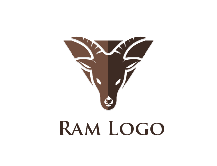 triangular logo of a goat