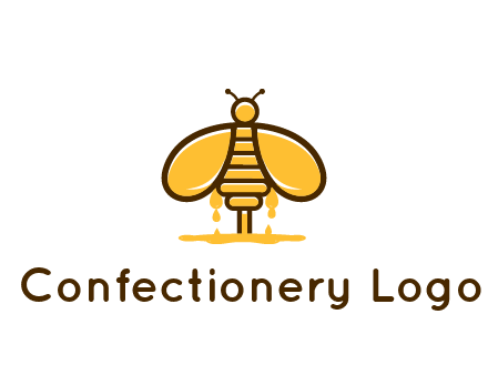 honey bee dripping with honey logo