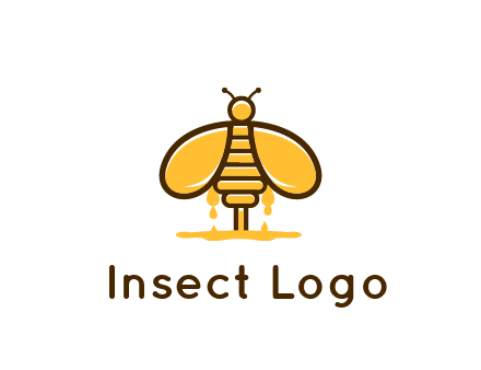 honey bee dripping with honey logo