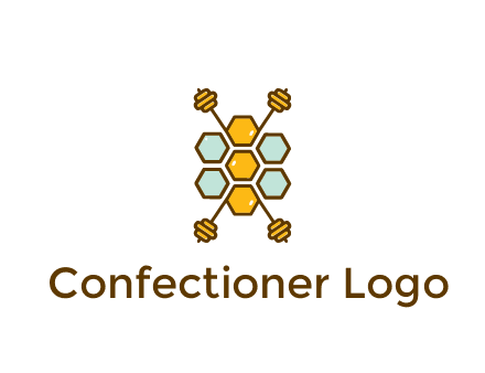 honeycomb and bees logo