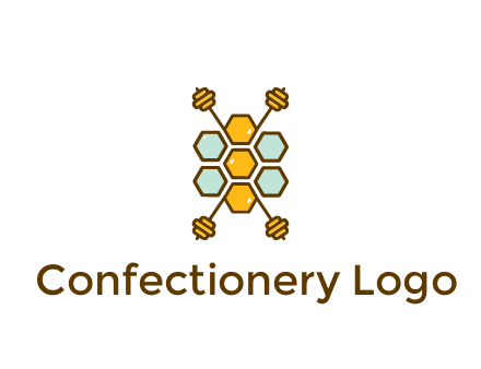 honeycomb and bees logo