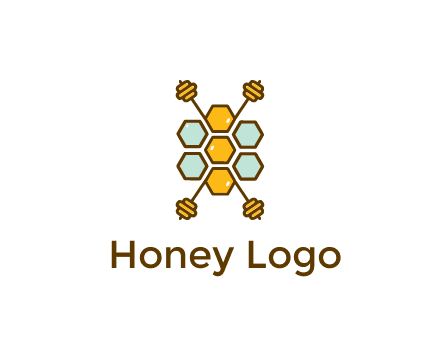 honeycomb and bees logo