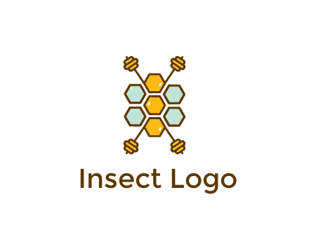 honeycomb and bees logo