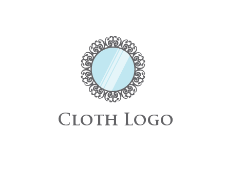 round mirror wall decoration logo