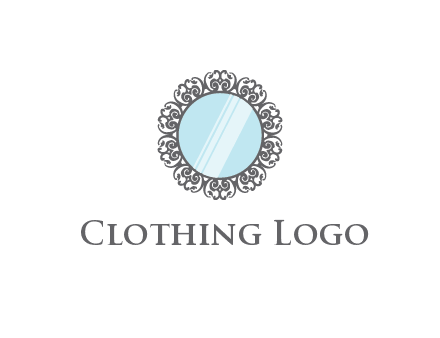 round mirror wall decoration logo