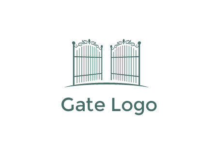 open metal gates for fencing logos