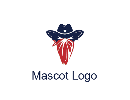 character with sheriff's hat with bandana