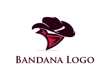 wild west logo with cowboy hat and bandanna