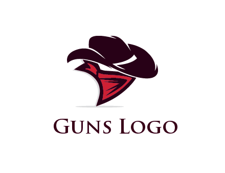 wild west logo with cowboy hat and bandanna