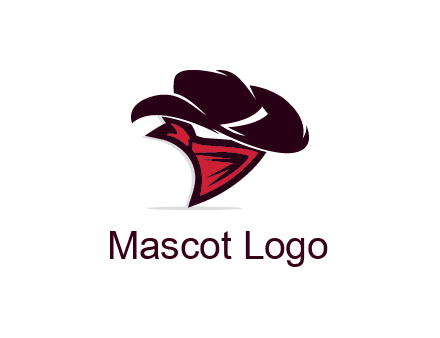 wild west logo with cowboy hat and bandanna