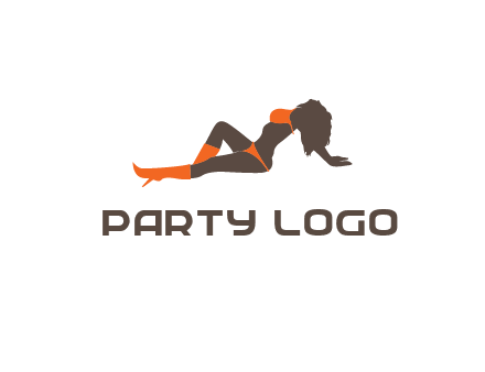 stripper in bikini and boots vector