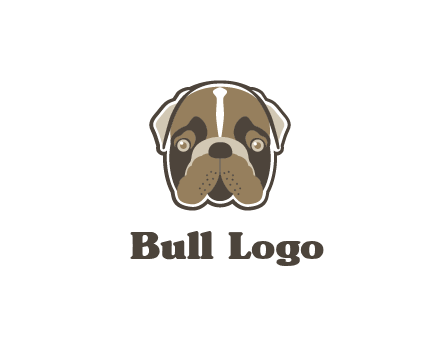 pet shop or veterinary clinic logo with the face of a bulldog