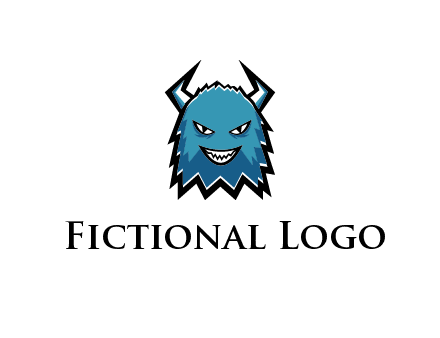 logo with a horned monster character