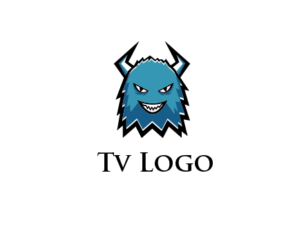 logo with a horned monster character