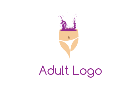 girl in bikini and wine splash vector