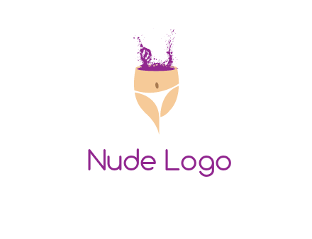 girl in bikini and wine splash vector