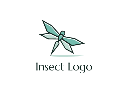 geometric dragonfly logo