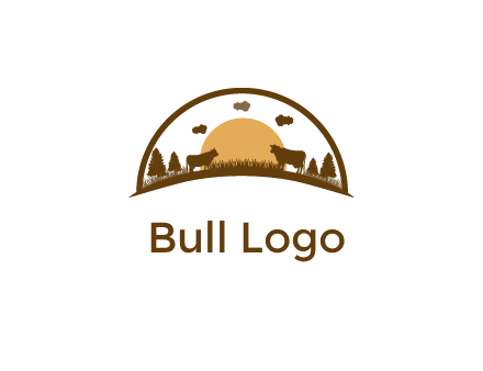 organic farm logo design