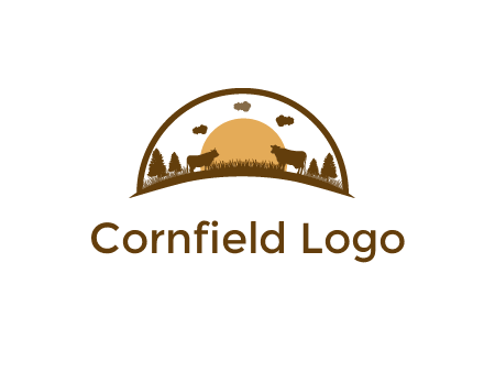 organic farm logo design