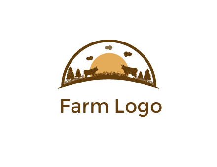 organic farm logo design